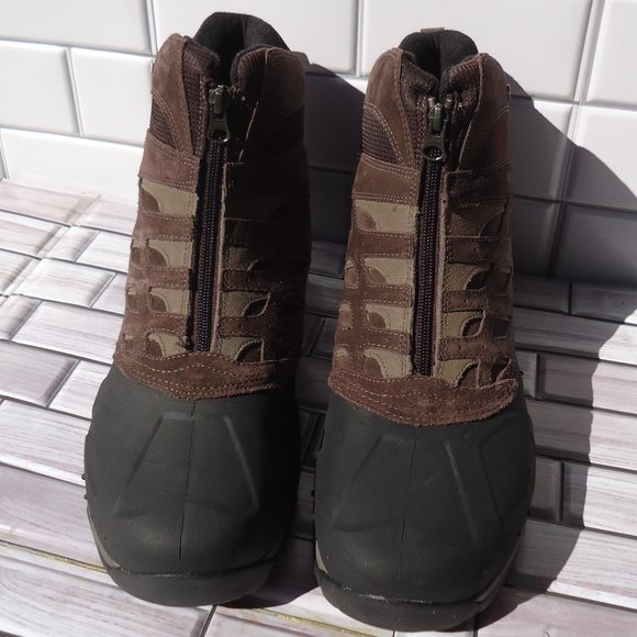 SIZE 12. MERELL insulated waterproof zip up front suede boot. main image 9